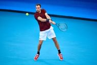 Roman Safiullin at the 2022 ATP Cup.